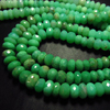 15 inches - Full Strand - Gorgeous High Quality - Green - CRYSOPHRASE - Micro Faceted Rondell Beads size 5 - 6 mm approx